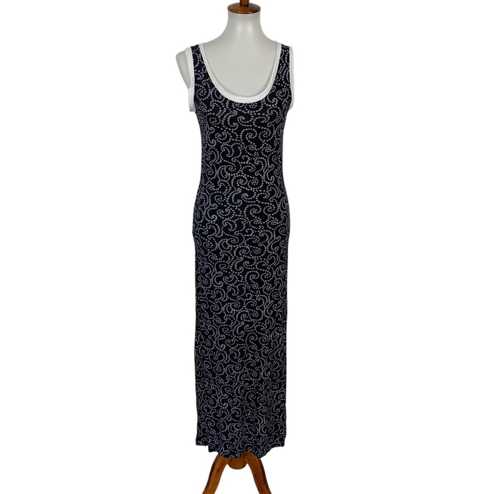 Hiho Maxi Dress XS‎ Sleeveless Blue Stretch Resort Boho